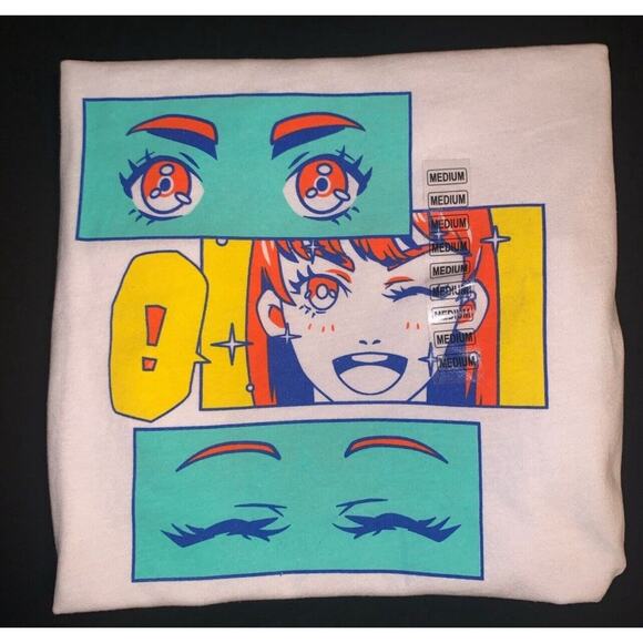 Brisco Brands T-Shirt Men’s Medium Anime Color Blocks - Picture 1 of 7